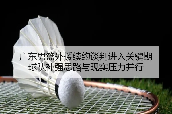 广东男篮外援续约谈判进入关键期 球队补强思路与现实压力并行